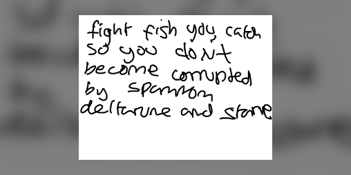 Cover image for fight fish you catch so you don't become corrupted by spamton deltarune and starve