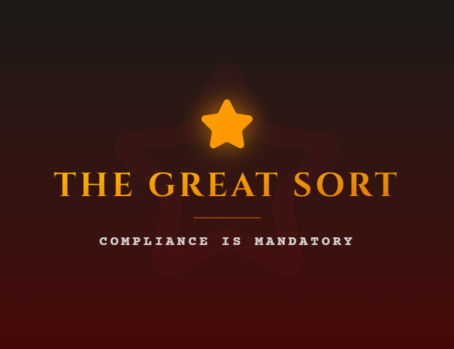 The Great Sort by timeshapers