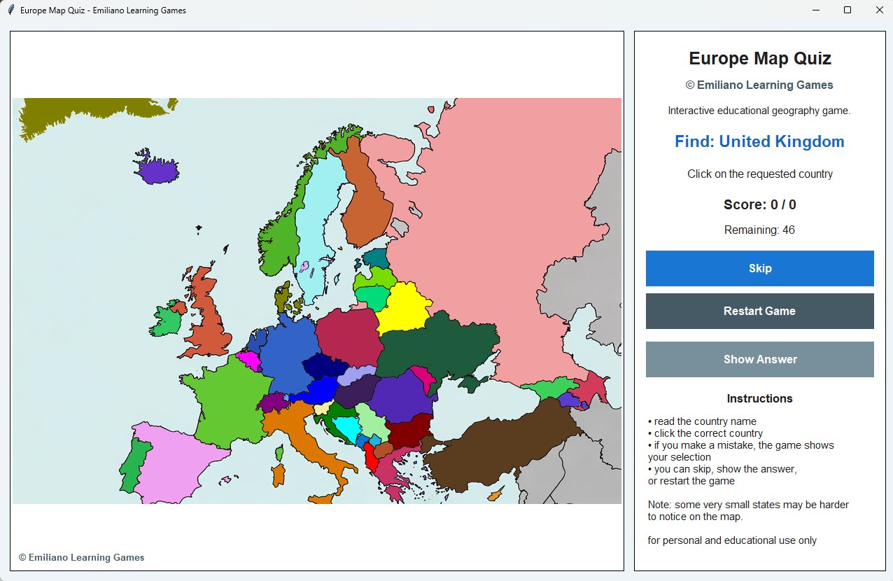 Learn Countries on the Map – Europe by luli_games
