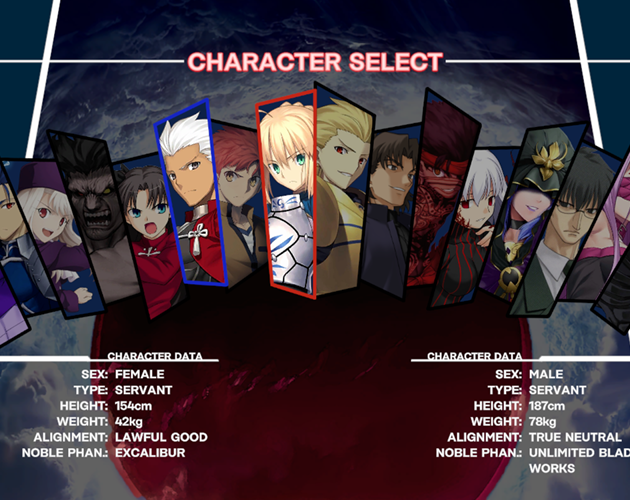 My concept for a new Fate fighting game roster : r/fatestaynight