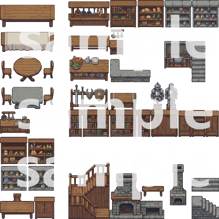 Medieval Castle Fantasy - Pixel Art Tileset by Cute SCKR