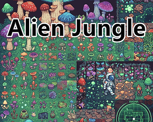 Alien Jungle Tileset - Pixel Art Assets cover