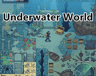 Underwater World & Sunken Ruins Pixel Art Tileset cover art