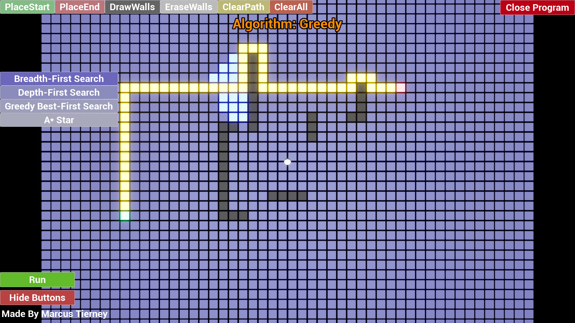 Pathfinding Visualizer by marcustierney