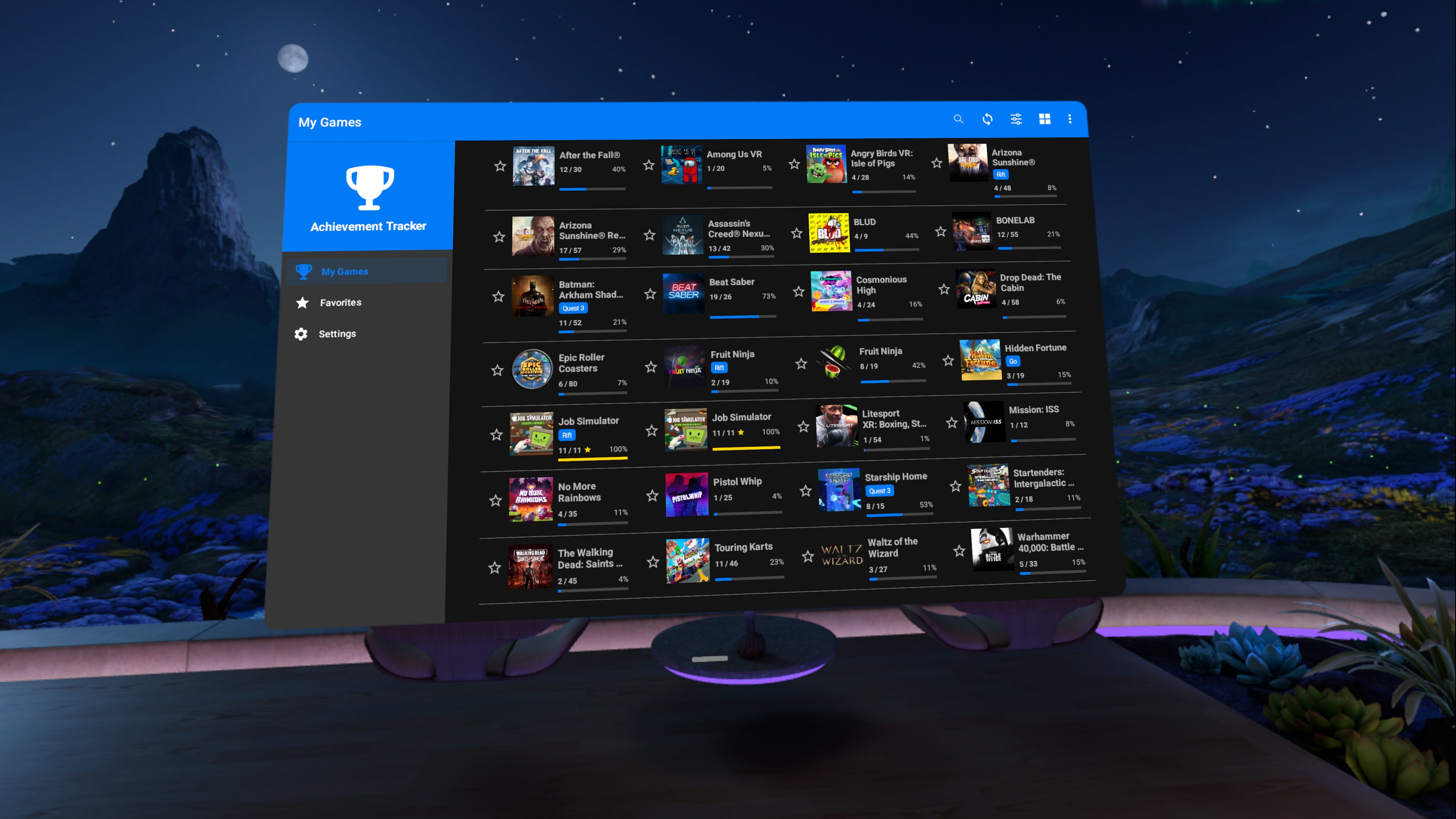 Achievement Tracking VR by Andromeda