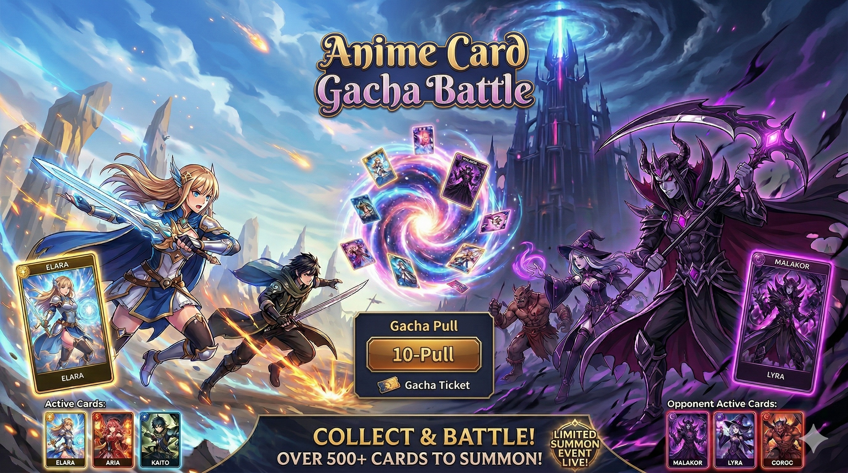 Anime Card Gacha Battle Waifu Edition by Mark David Valmores