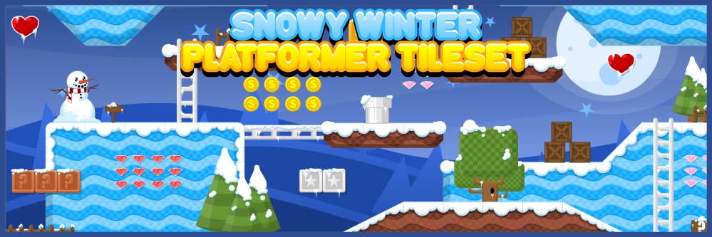 Snowy Winter - Platformer Tileset