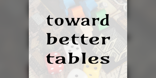 Cover image for Toward Better Tables