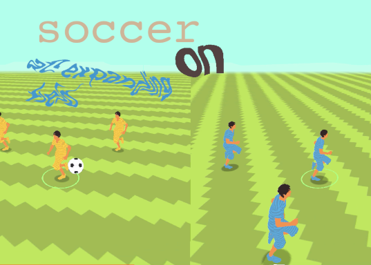 Soccer on an Expanding Field