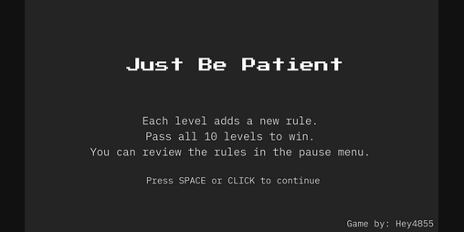 Cover image for Just Be Patient