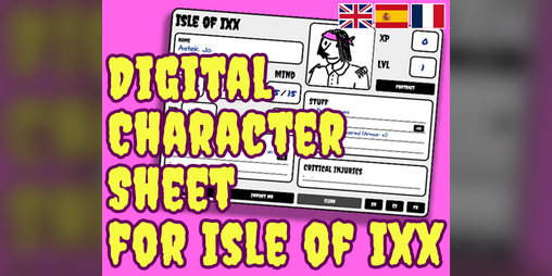 Cover image for Digital Character Sheet for Isle of Ixx