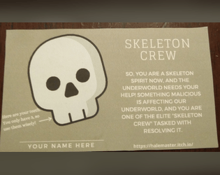 Skeleton Crew   - Pocket Sized RPG where you defend the underworld! 