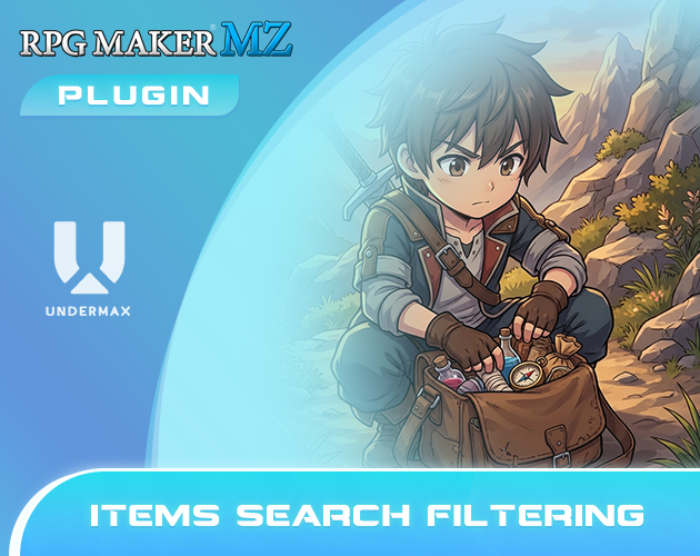 Cover image for RPG MAKER MZ Plugin: Items Search Filtering