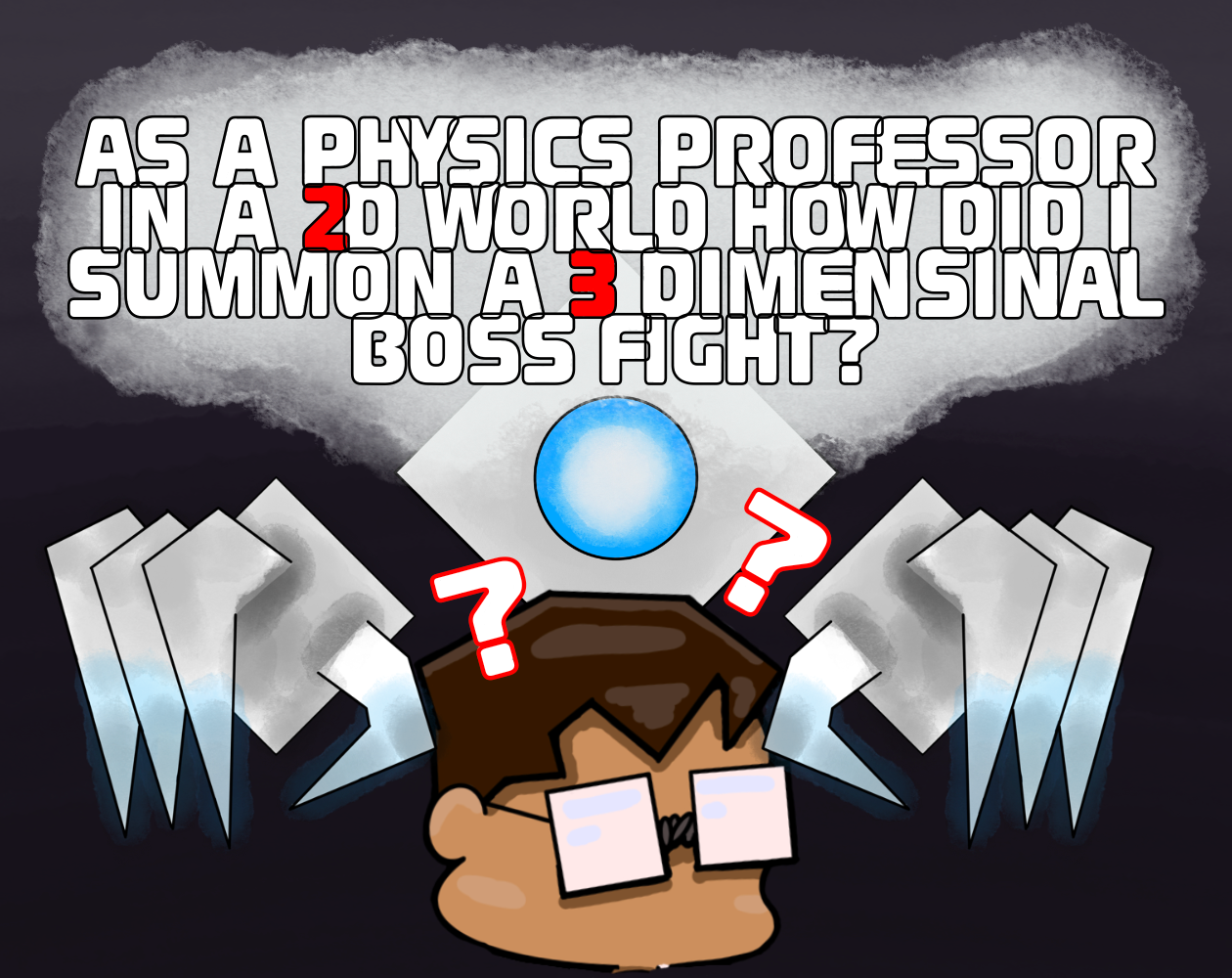 As a Physics Professor in a 2D World, How did I summon a 3 Dimensional Boss Fight?