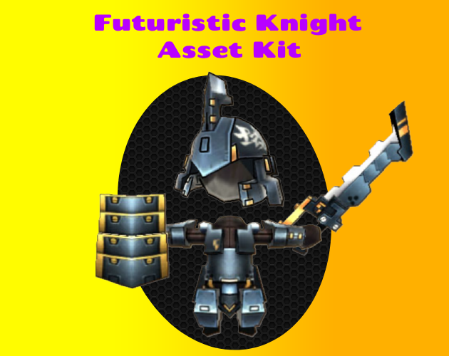 Knight Asset Gdevelop Devlog - Stylized futuristic knight armor, Low Poly Asset Pack by ...