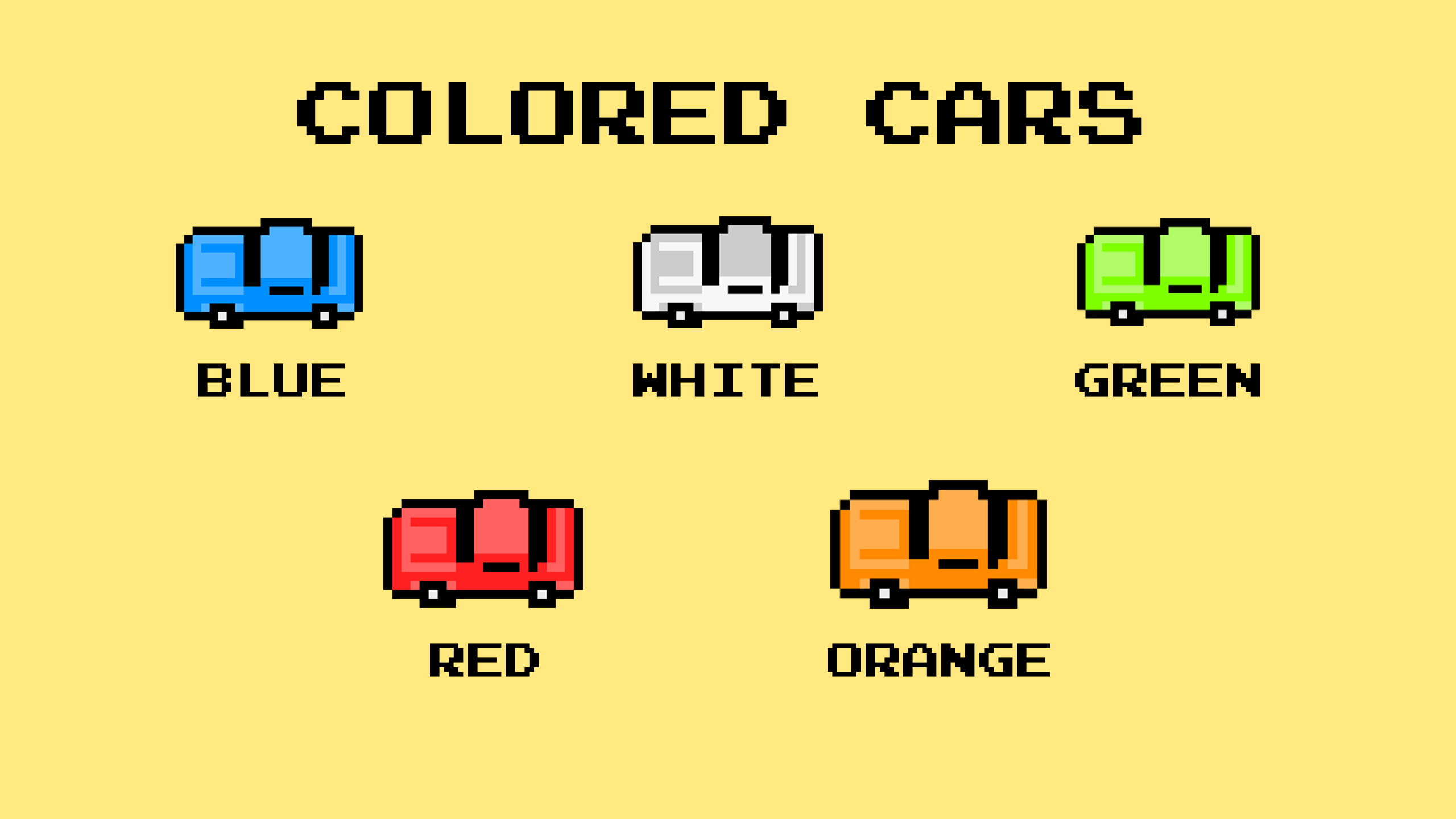 Colored Cars by D.Paige