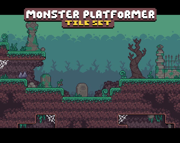 Monster Platformer - Tile Set by Phewcumber