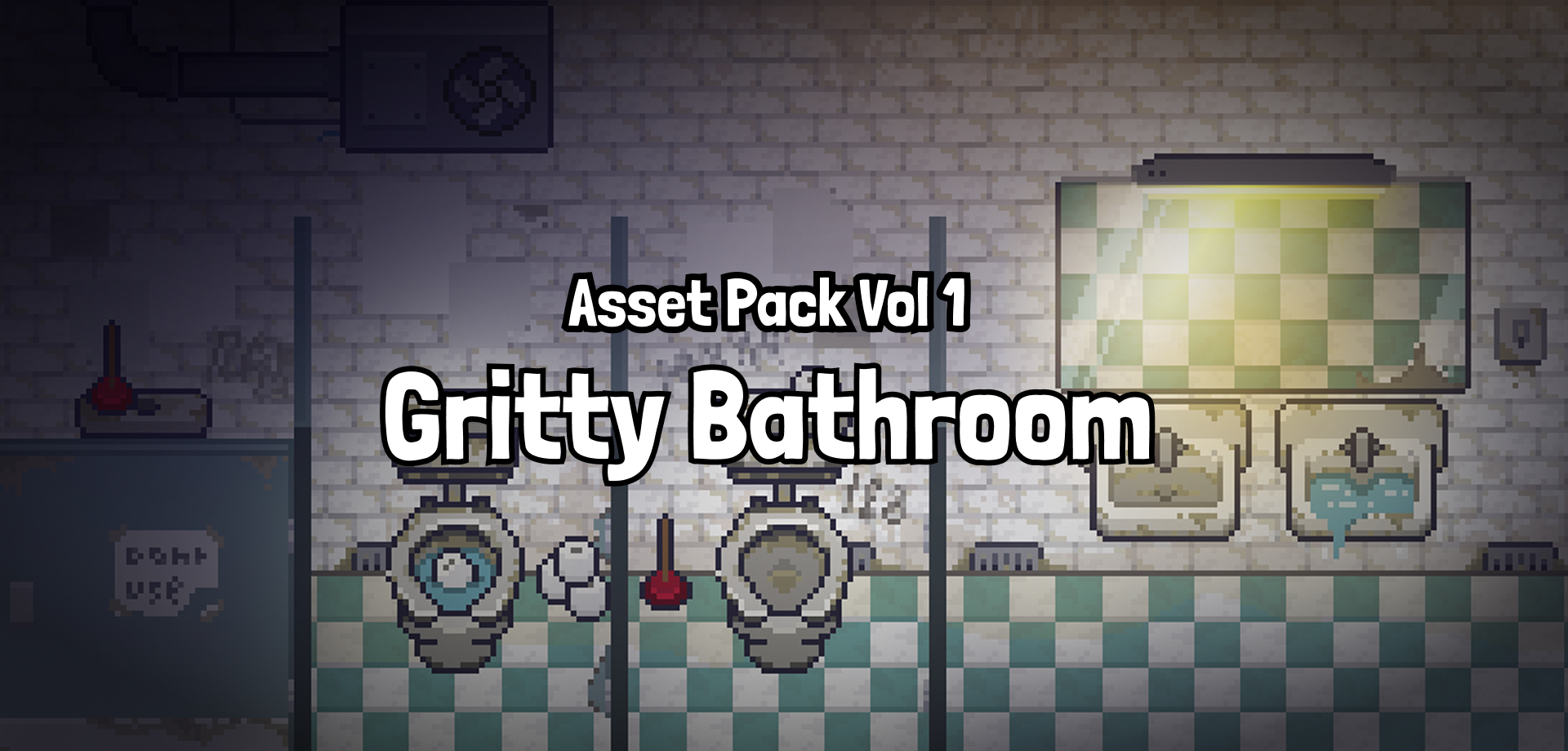 Gritty Bathroom Interior - Pixel Asset Pack Vol 2