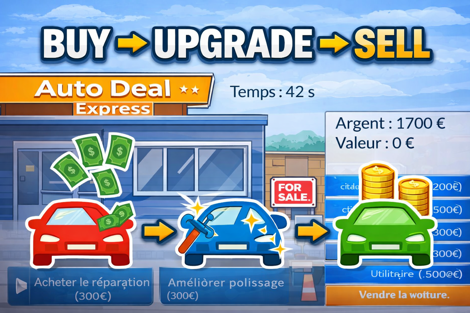 Auto Dealer Express 🚗 – Buy, Upgrade & Sell Cars Fast!