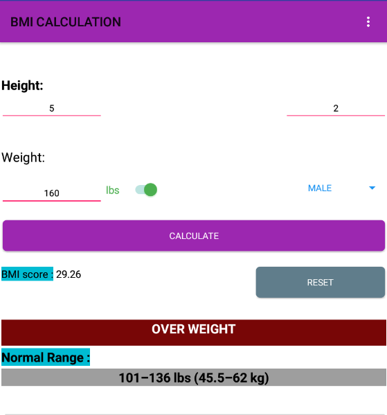 BMI and Calorie Calculator