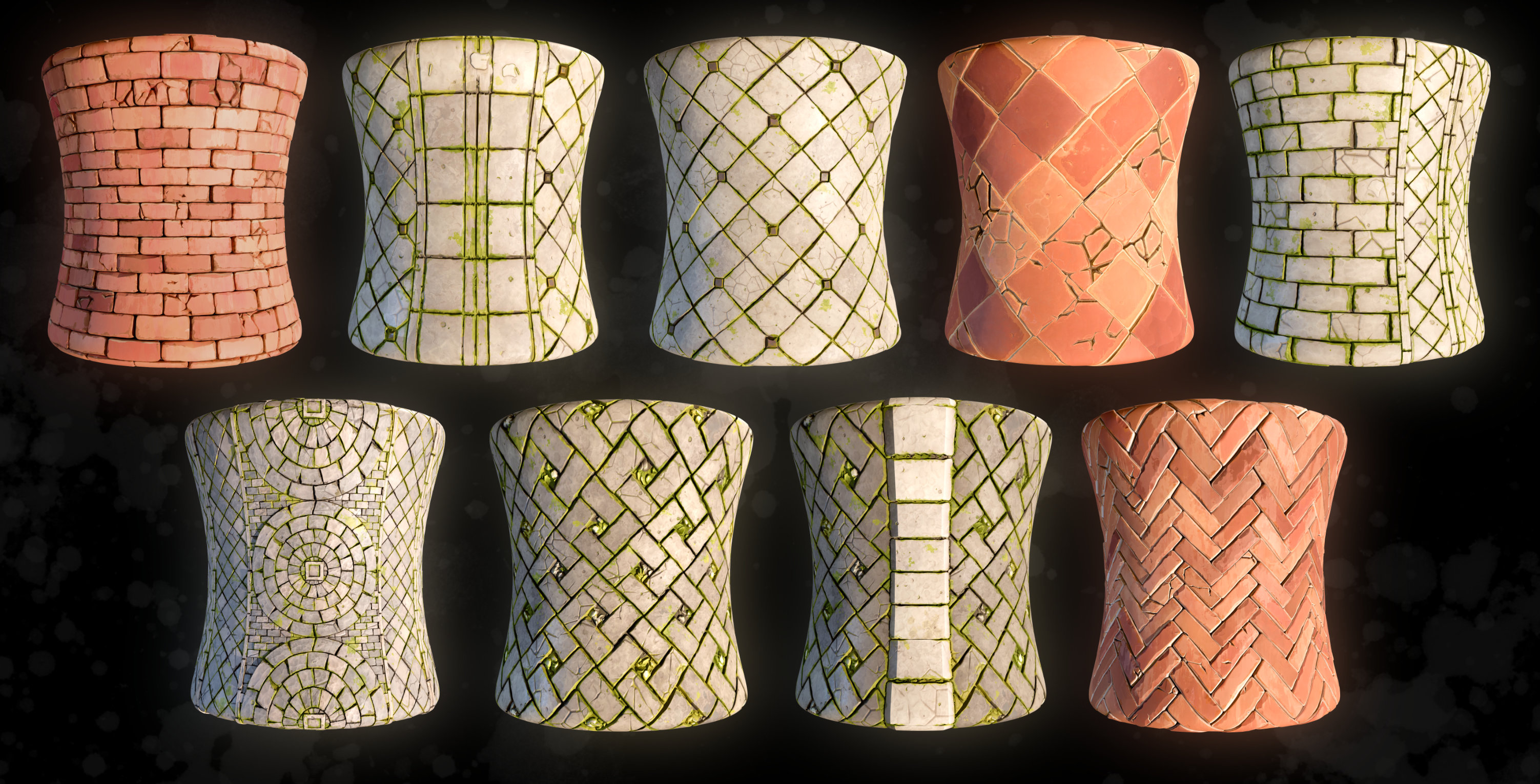 Stylized Bricks & Pavement