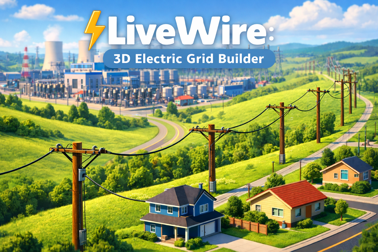 LiveWire: 3D Electric Grid Builder by Ngami Game Studios