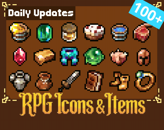 DAY 2 FREE UPDATE! - Pixel Art RPG Icons & Items [Free Updates] by ...