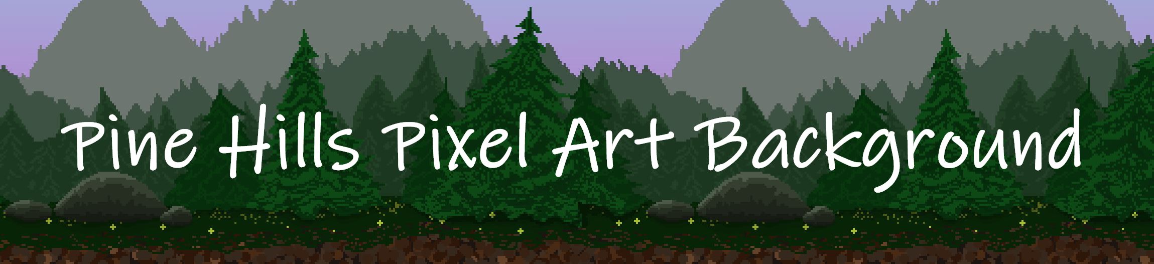 Pine Hills Pixel Art Background