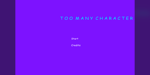 Cover image for Too Many Characters