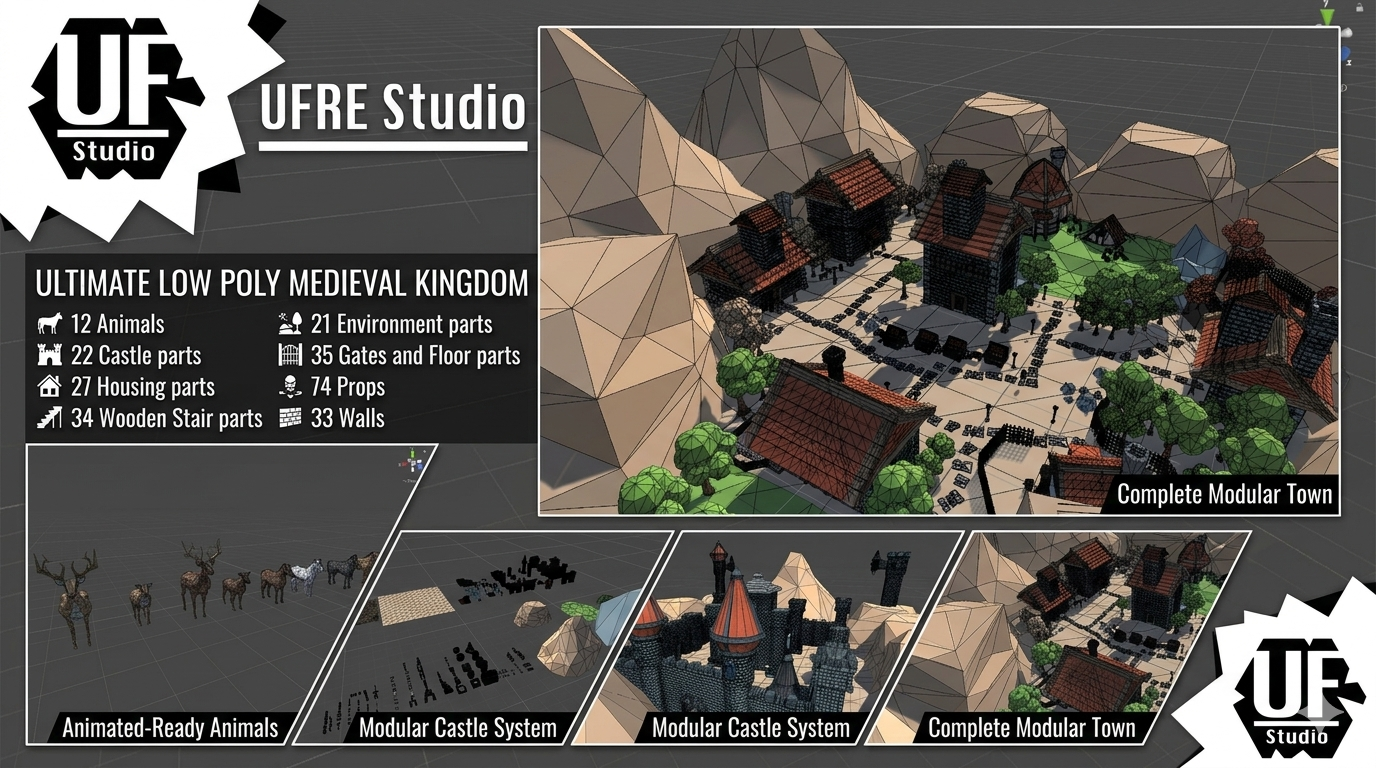 Modular Castle Lowpoly