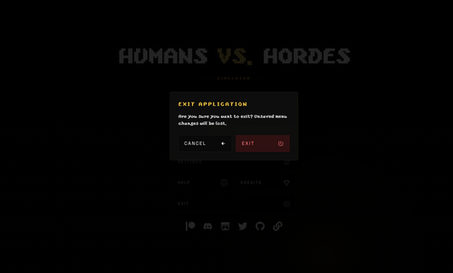 v1.2.0 - Main Menu - Humans vs. Hordes: Simulator by devvyyxyz