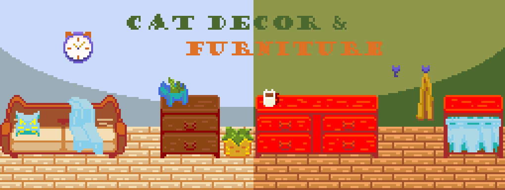 Cat-themed interior objects