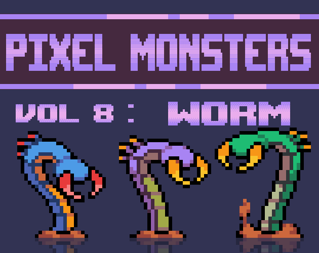 Worm Enemy | Pixel Monsters Vol. 8 by elesrech