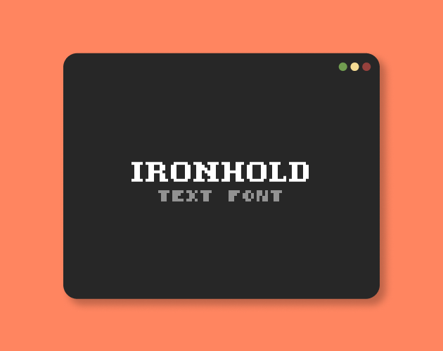 Pixel Font - IRONHOLD by IndieKit