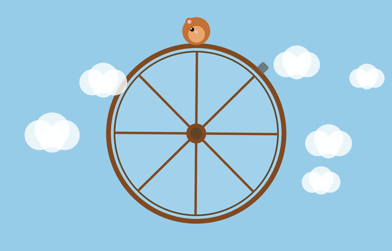 Hamster Over Wheel