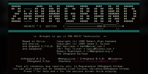 Cover image for ZMAngband Machete Edition