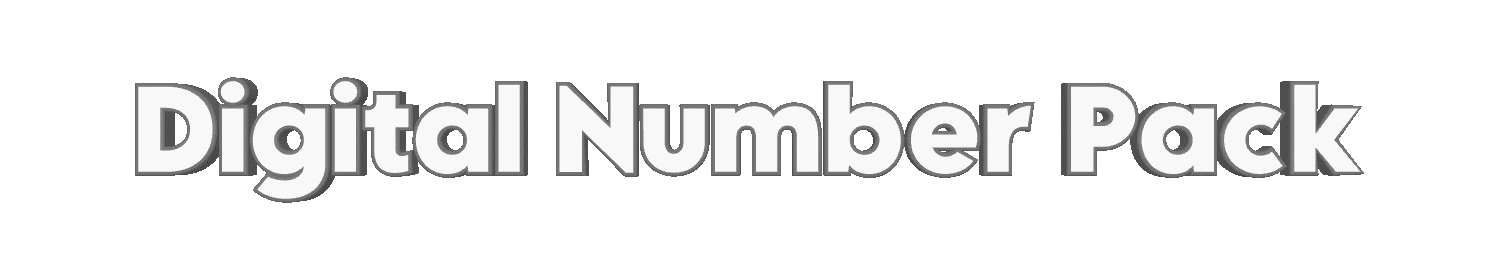 Digital Number Pack by Bubblun (the Dragon)