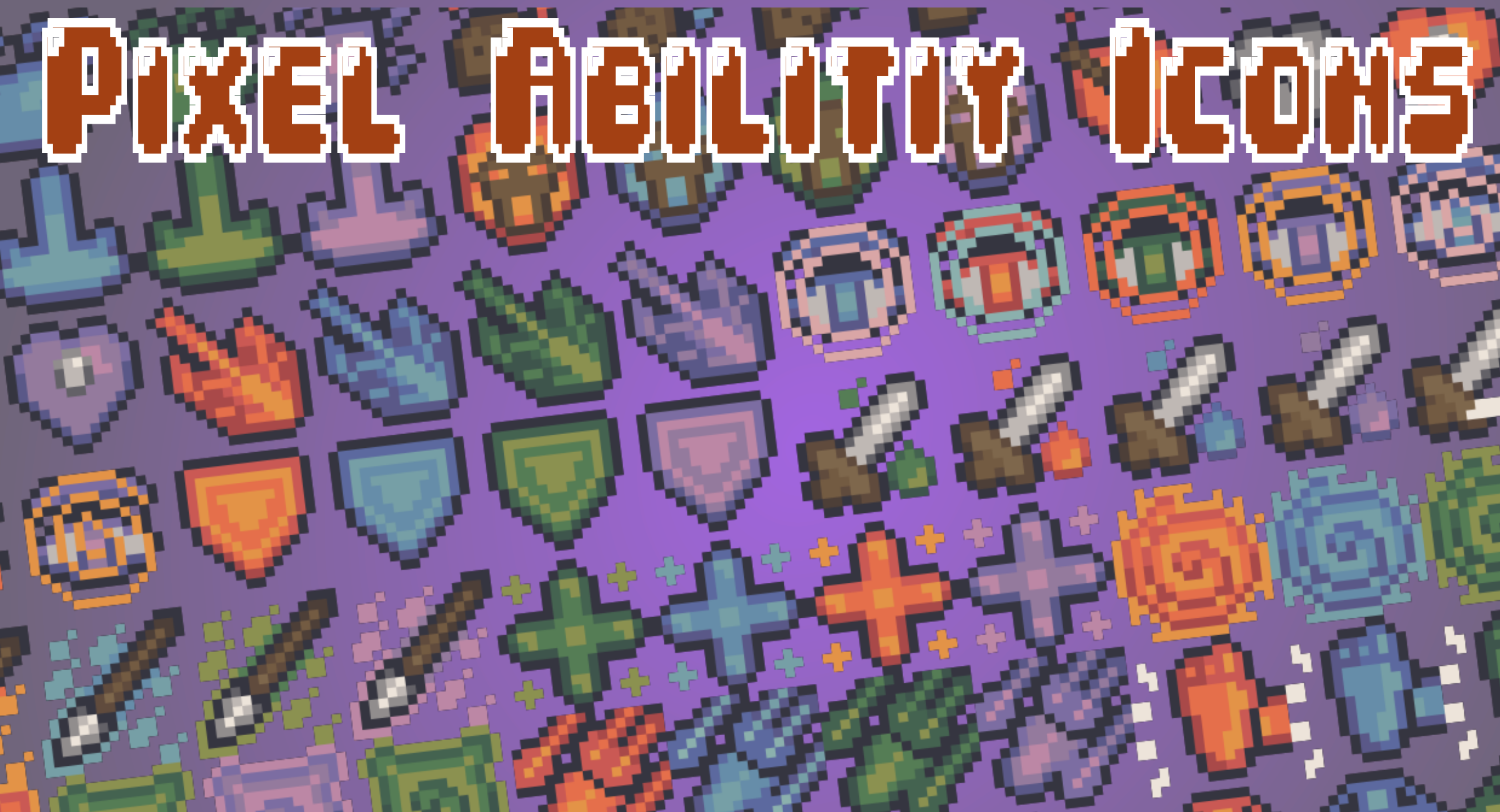 Pixel Ability Icons 16x16 – RPG Skills & Magic Pack (140 Icons)