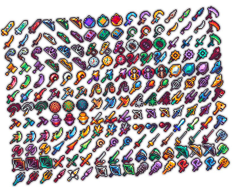 Raven Fantasy - Pixel Art RPG Icons - Epic Weapons 3 by Clockwork Raven