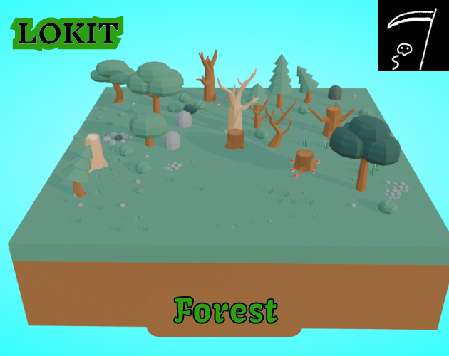 Stylized Lowpoly Forest Asset Pack - Trees & Nature (FBX + Blender ...