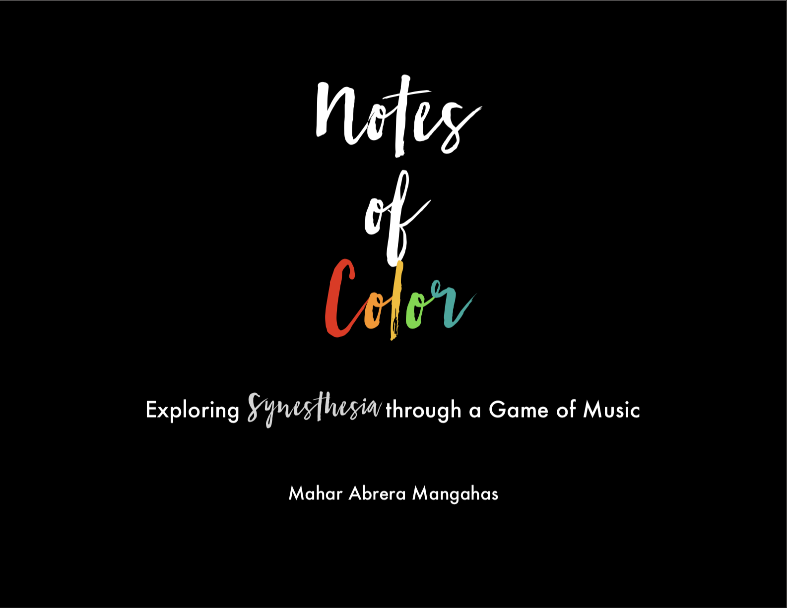 Cover image for Notes of Color