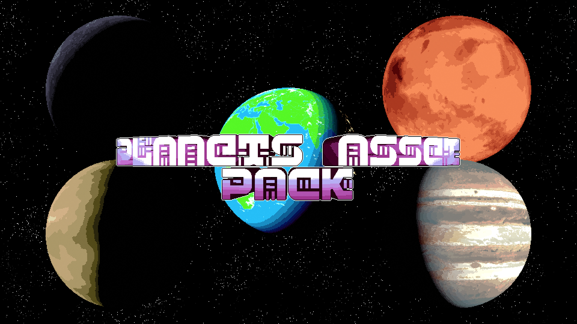 Space Pixel Art Planets Asset Pack