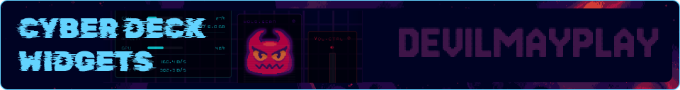 Cyber_Deck Widgets - Cyberpunk Desktop HUD Overlay for Windows & Mac + Free Wallpapers
