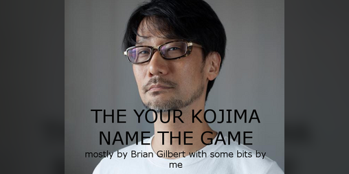 Cover image for The Your Kojima Name Worksheet Game