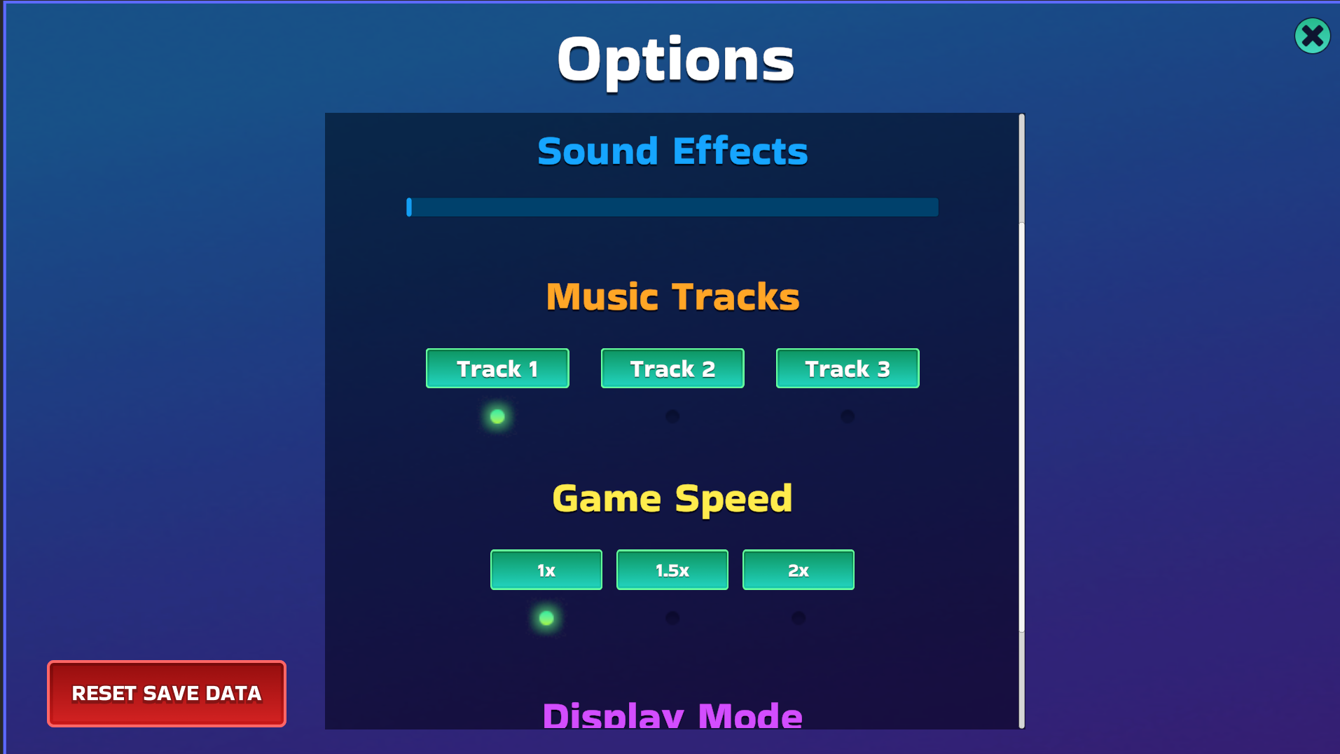 Settings Menu Settings Menu