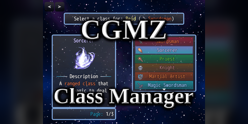 Cover image for [CGMZ] Class Manager for RPG Maker MZ
