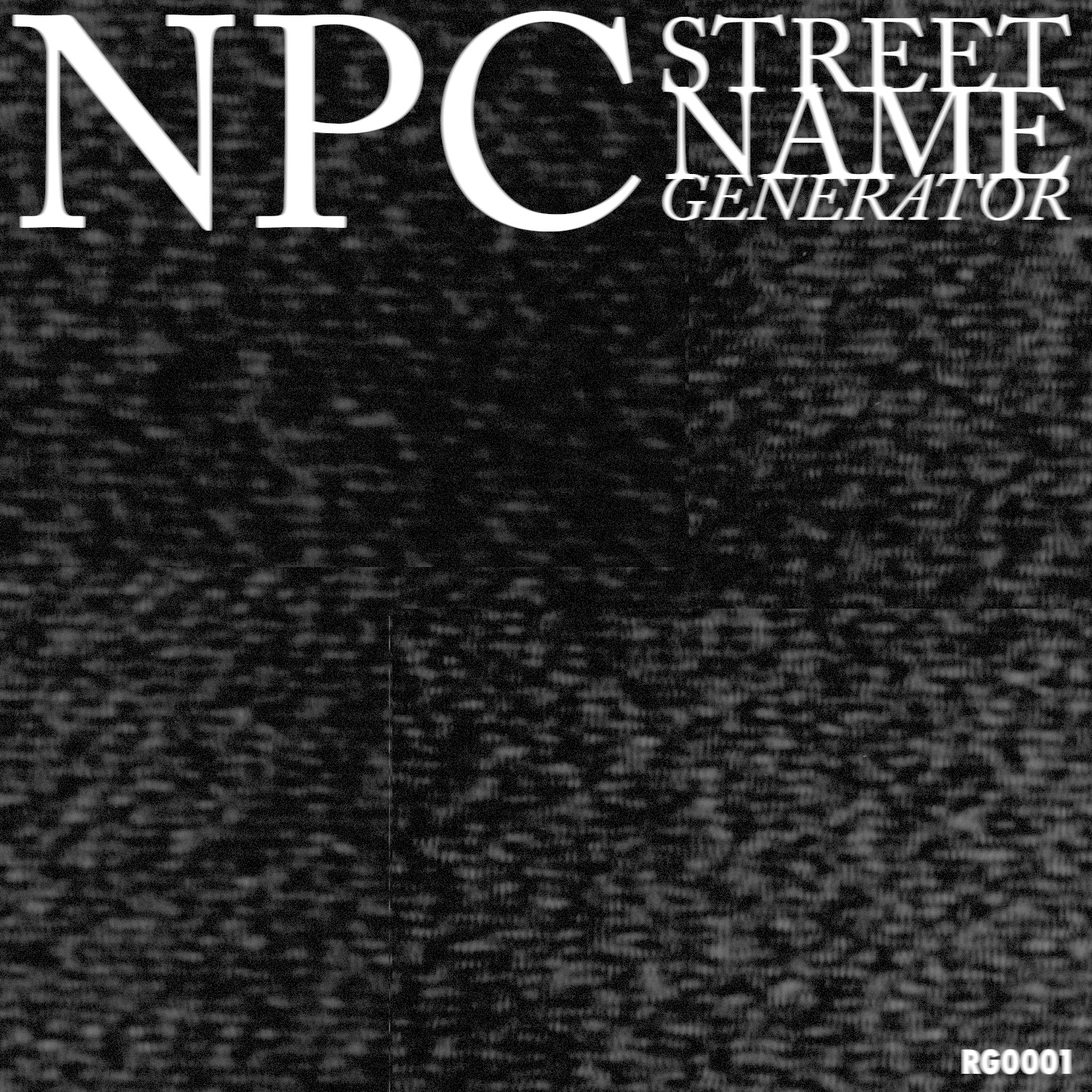 NPC Street Name Generator by Reflex Games