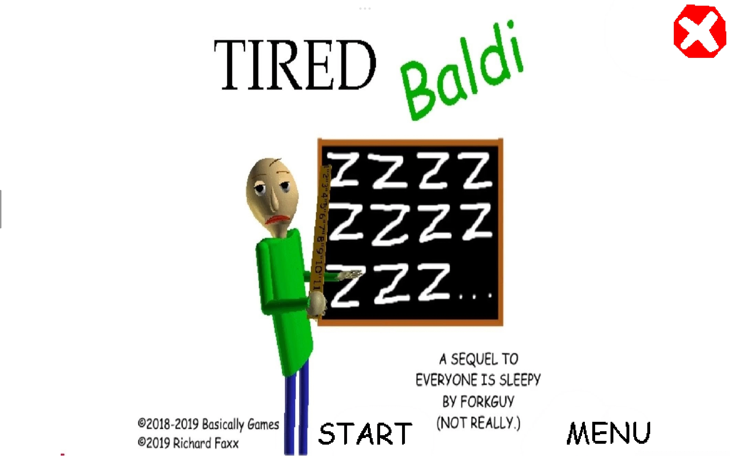 Cover image for Tired Baldi (disappeared mod)