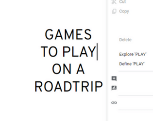 GAMES TO PLAY ON A ROADTRIP  