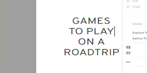 Cover image for GAMES TO PLAY ON A ROADTRIP